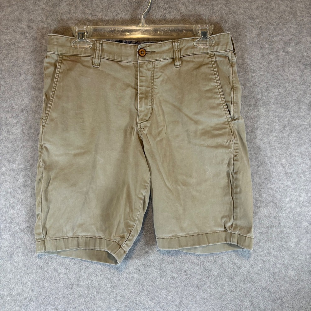 Tommy Bahama Chino Shorts Mens 30 Tan Excellent Cotton Tencel Stretch Casual